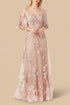 Cape Sleeve Lace Modest Gown by Lara New York
