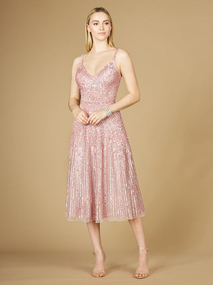 Flowing, Sequin Midi Dress by Lara New York
