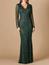 Long Sleeve Beaded Dress by Lara New York