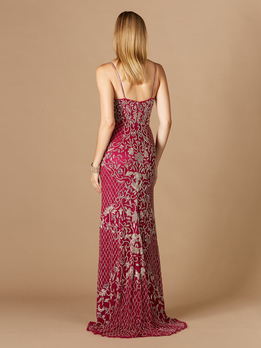 Beaded Tank Dress with Slit - OUTLET by Lara New York