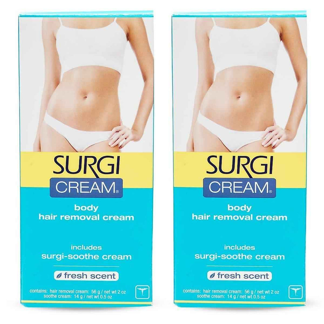 Surgi Cream Body Hair Remover Cream, Fresh Scent, 2 Oz