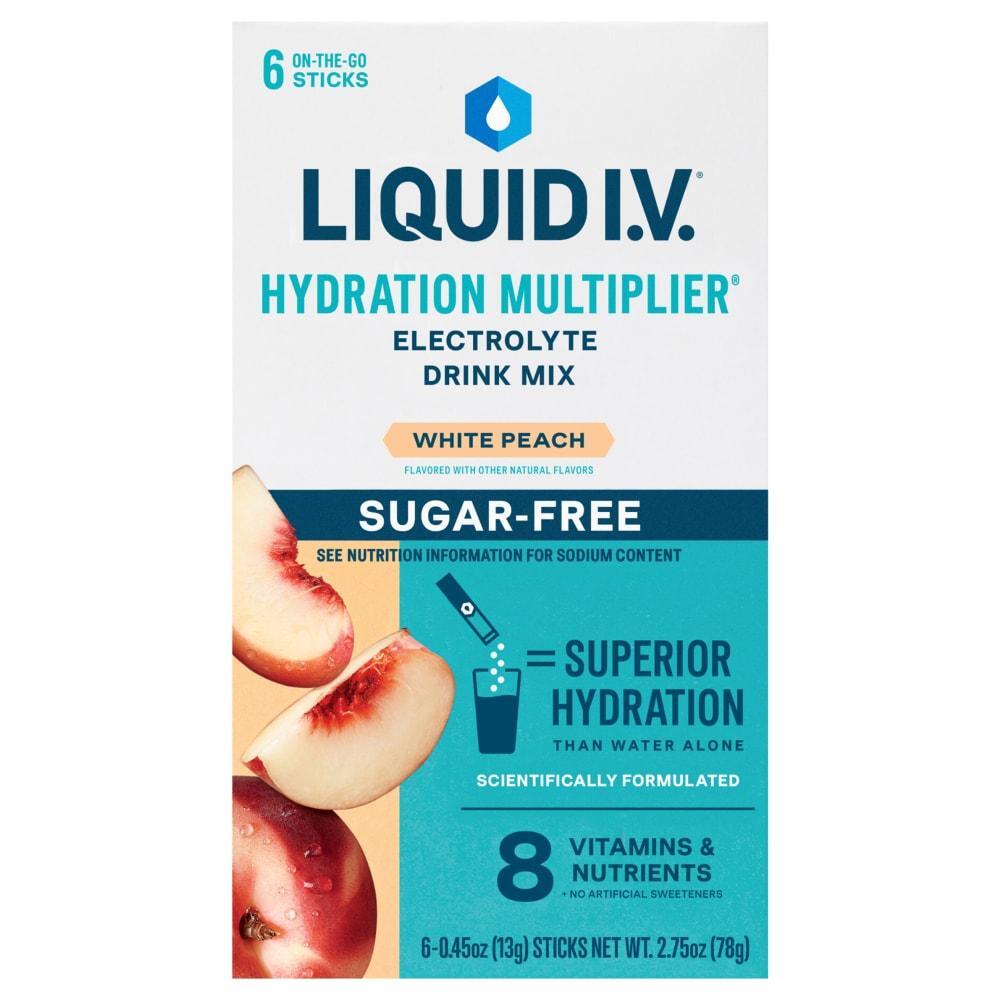 Liquid I.V. Electrolyte Drink Mix, Sugar Free, White Peach by Pasteur Pharmacy