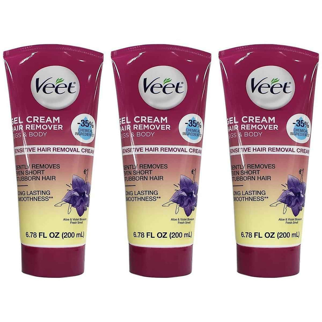 Veet Legs &amp; Body Hair Remover Gel Cream, Sensitive Formula - 6.78 Fl Oz