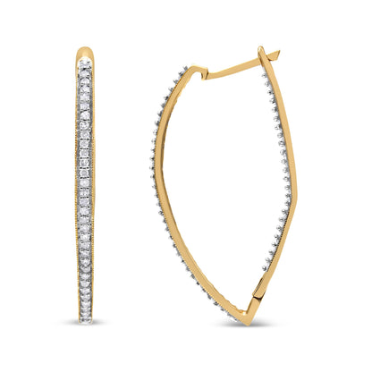 10k Yellow Gold Round Cut Diamond Earrings (1 cttw, I-J Color, I2-I3 Clarity) by Bids.com