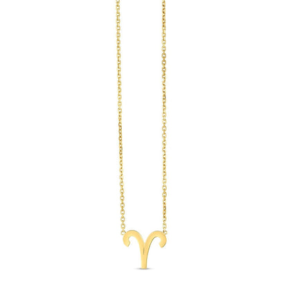 14K Yellow Gold Aries Necklace  DestGlow