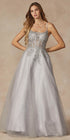 Juliet 295 Floor Length Leaf Lace Gown Corset Bodice Prom Gown by DiscountDressShop
