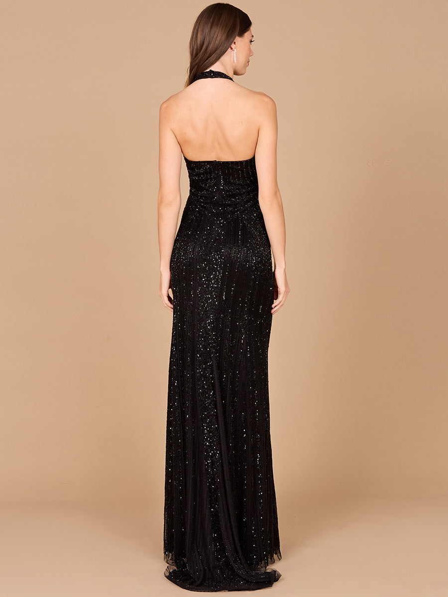 Halter Neck Dress with Keyhole by Lara New York