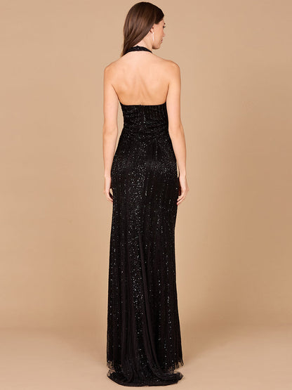 Halter Neck Dress with Keyhole by Lara New York