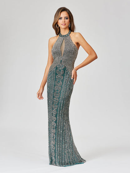 Halter Neck Dress with Keyhole by Lara New York