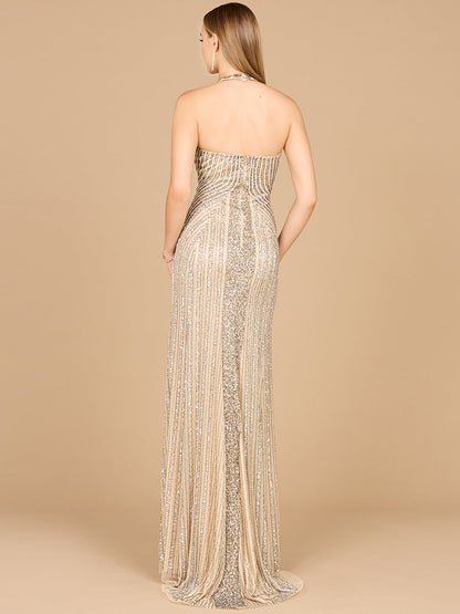 Halter Neck Dress with Keyhole by Lara New York