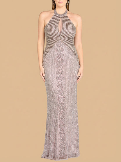 Halter Neck Dress with Keyhole by Lara New York