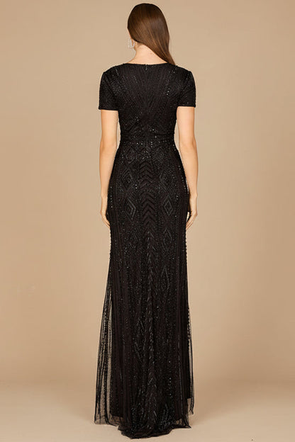 Lara 29606 - Closed Back, Cap Sleeve Dress by Lara New York