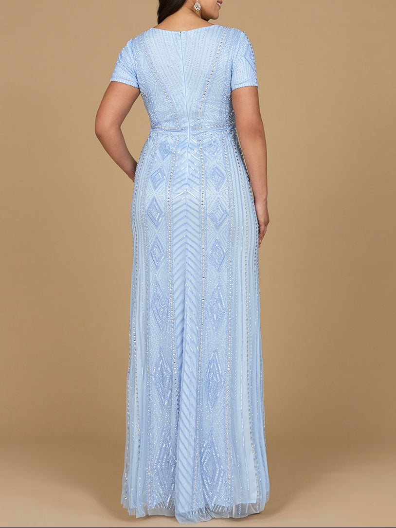 Lara 29606 - Closed Back, Cap Sleeve Dress by Lara New York