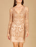 Lara 29610 - Long Sleeve Beaded Cocktail Dress by Lara New York
