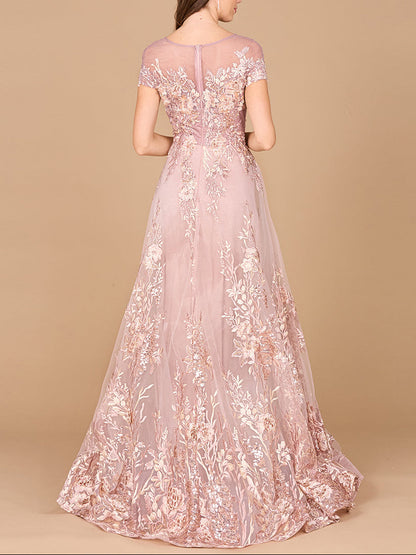 Lara 29619 - Beautiful Lace Applique A-line Ball Gown by Lara New York