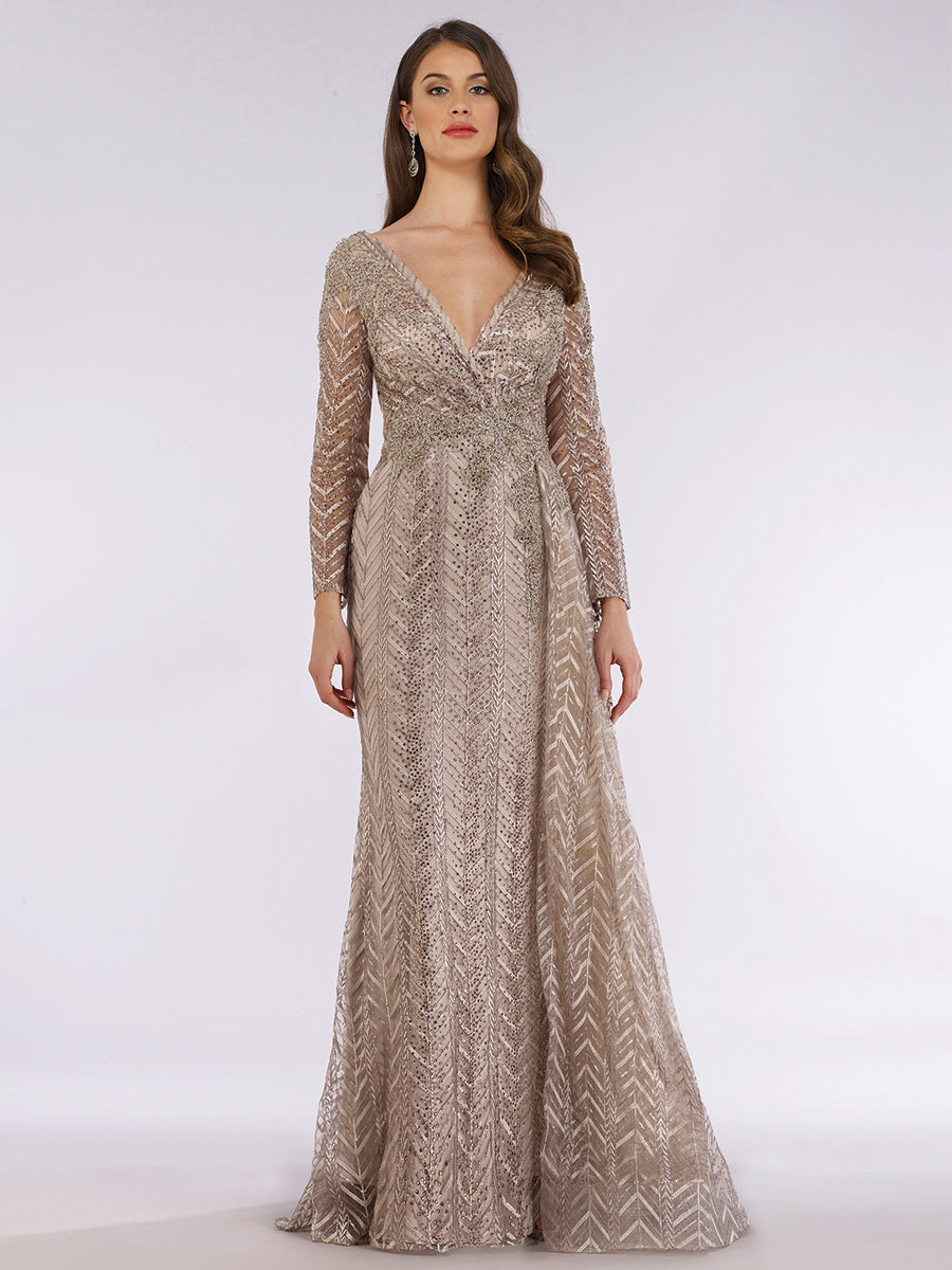 Lara 29620 - Lace Skirt Overlay Dress OUTLET by Lara New York