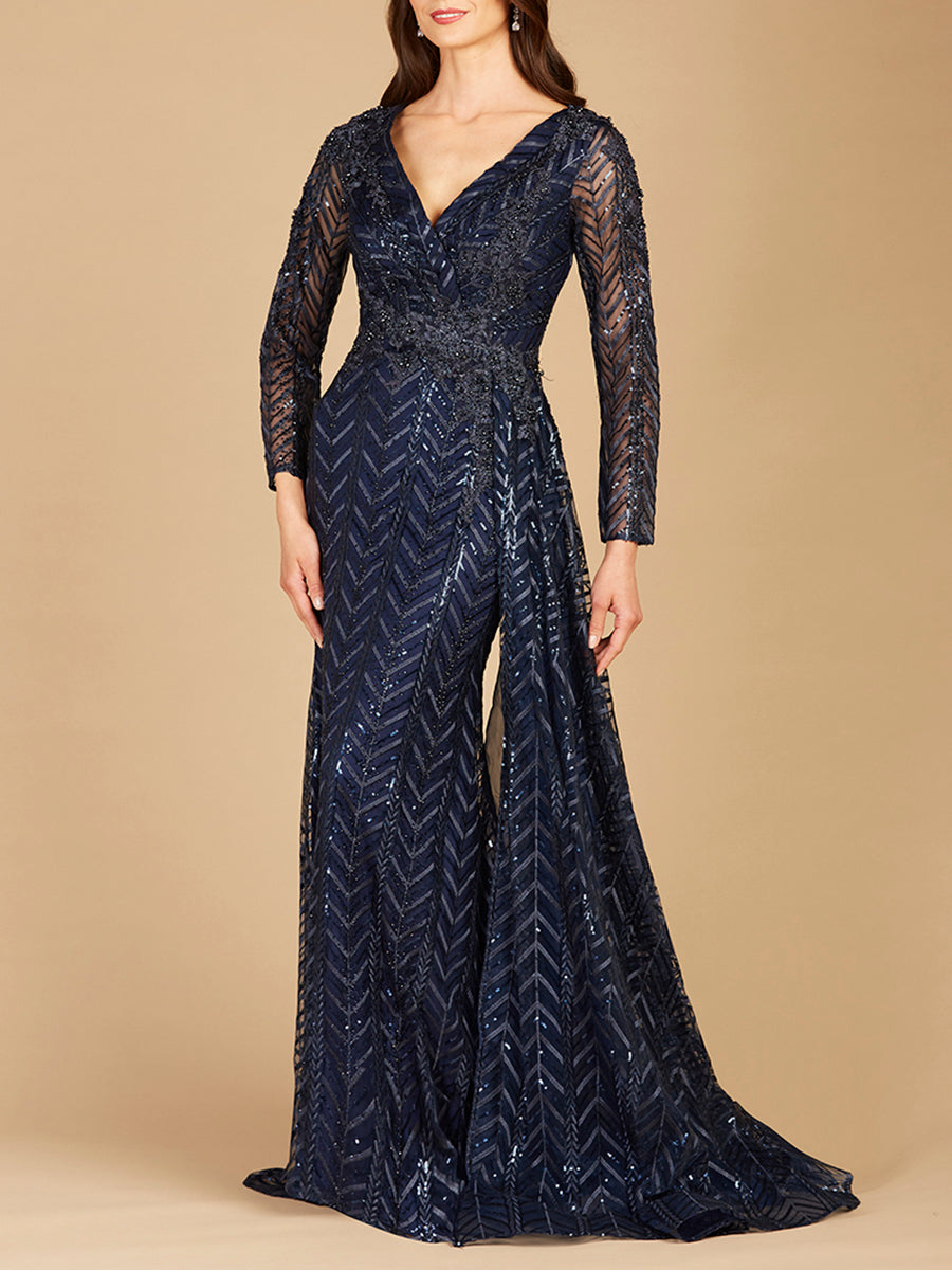Lara 29620 - Lace Skirt Overlay Dress OUTLET by Lara New York