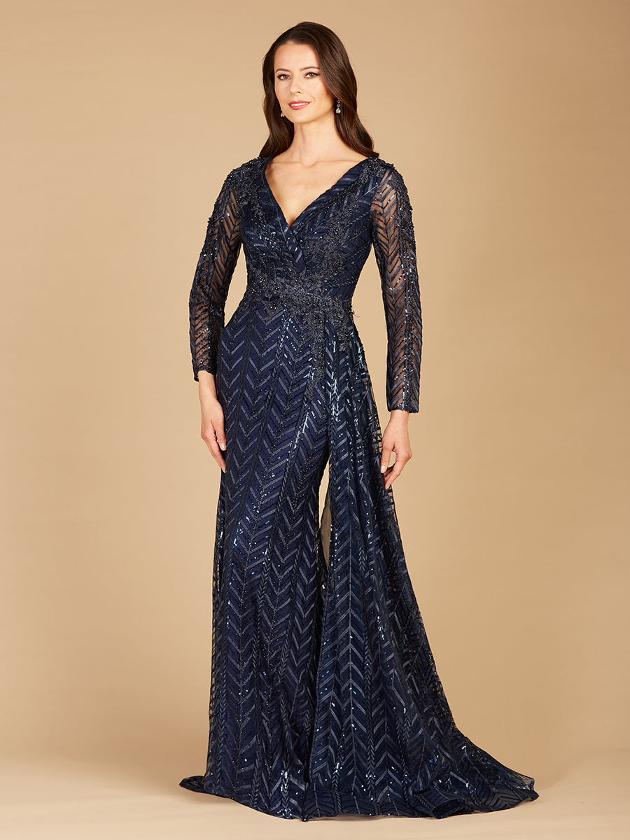 Lara 29620 - Lace Skirt Overlay Dress OUTLET by Lara New York