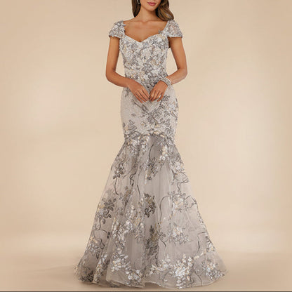 Lara 29642 - Cap Sleeve Mermaid Gown by Lara New York