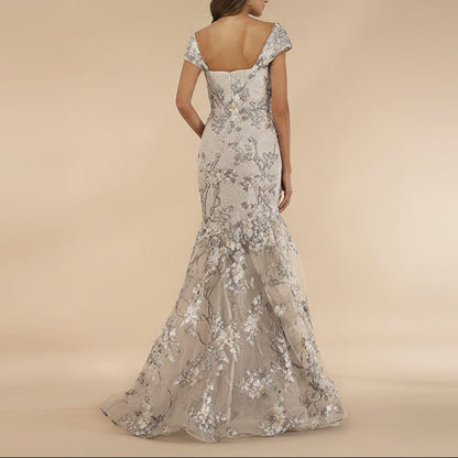 Lara 29642 - Cap Sleeve Mermaid Gown by Lara New York