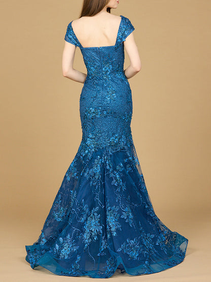 Lara 29642 - Cap Sleeve Mermaid Gown by Lara New York