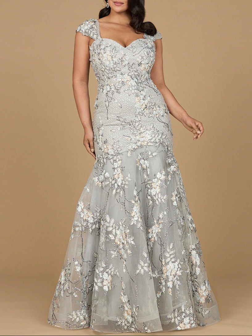 Lara 29642 - Cap Sleeve Mermaid Gown by Lara New York