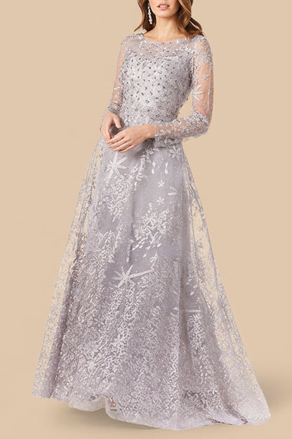 Lara 29759 - Long Sleeves Ballgown Fully Embellished by Lara New York