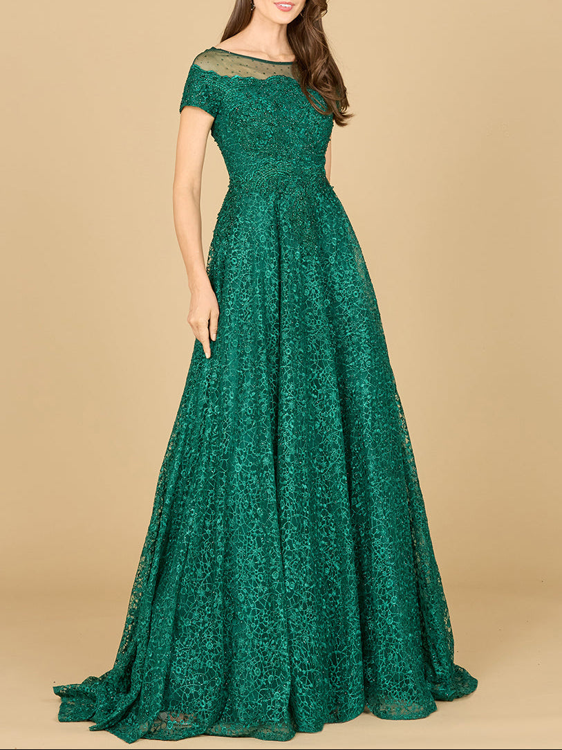 Sheer Off Shoulder Ball Gown | Lara 29765 by Lara New York