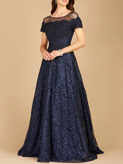 Sheer Off Shoulder Ball Gown | Lara 29765 by Lara New York