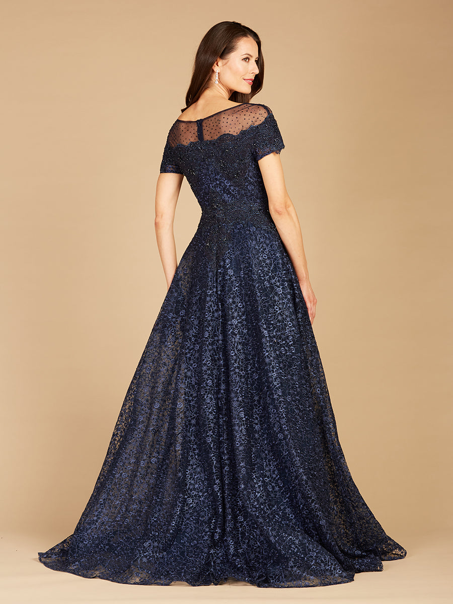Sheer Off Shoulder Ball Gown | Lara 29765 by Lara New York