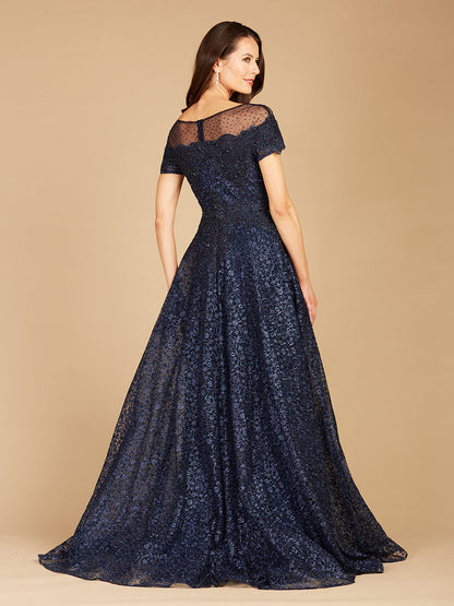 Sheer Off Shoulder Ball Gown | Lara 29765 by Lara New York