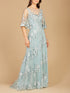 Cape Sleeves A-line Lace Gown by Lara New York