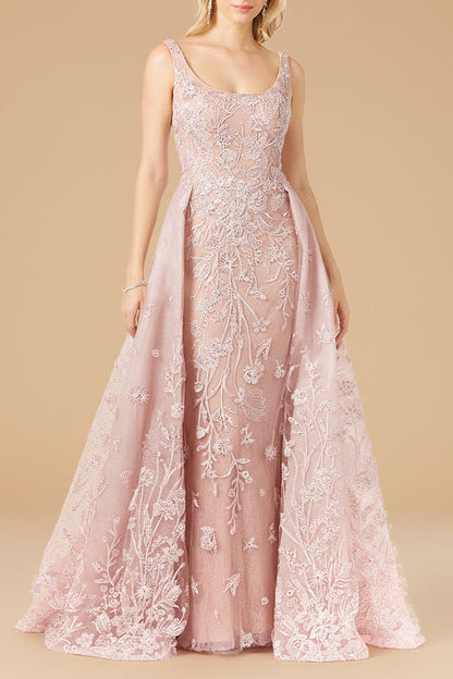 Overskirt Lace Fitted Gown by Lara New York