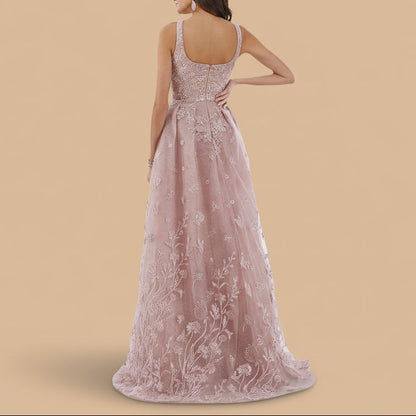 Overskirt Lace Fitted Gown by Lara New York