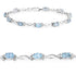 5.10 Carat Genuine Blue Topaz .925 Sterling Silver Bracelet  DestGlow
