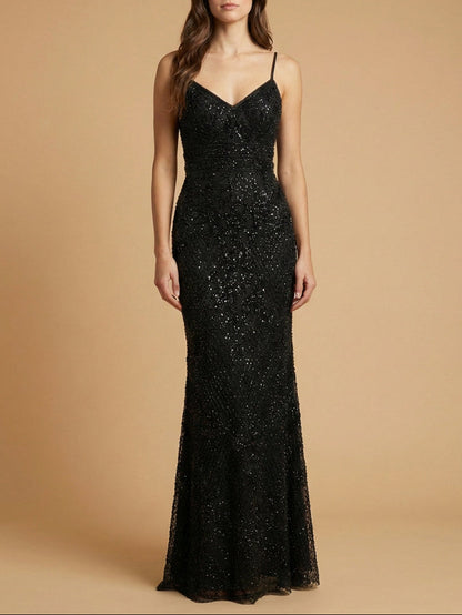 Body Con V-neck Beaded Dress | Lara 29904 by Lara New York