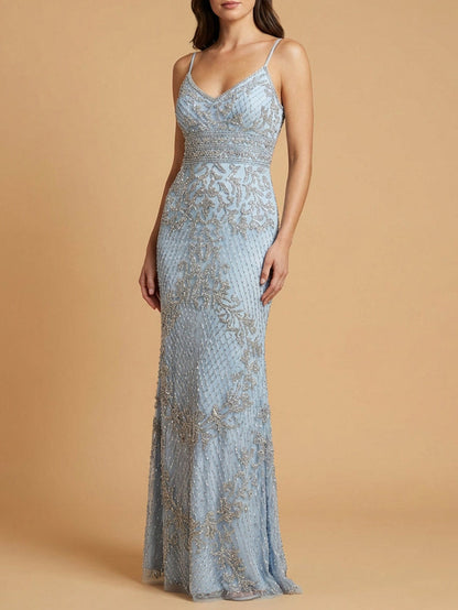 Body Con V-neck Beaded Dress | Lara 29904 by Lara New York