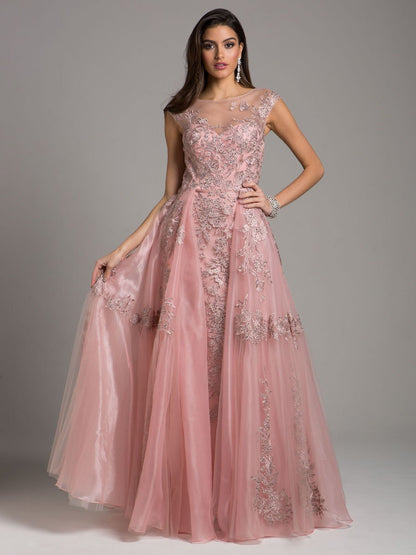 Lara 29946 - Organza Ballgown With Overskirt by Lara New York