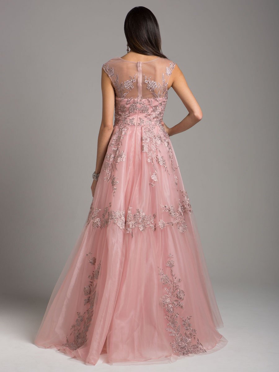 Lara 29946 - Organza Ballgown With Overskirt by Lara New York