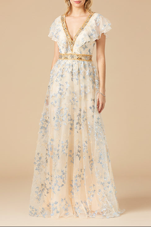 Lara 29966 - Lace, V-Neck Dress by Lara New York
