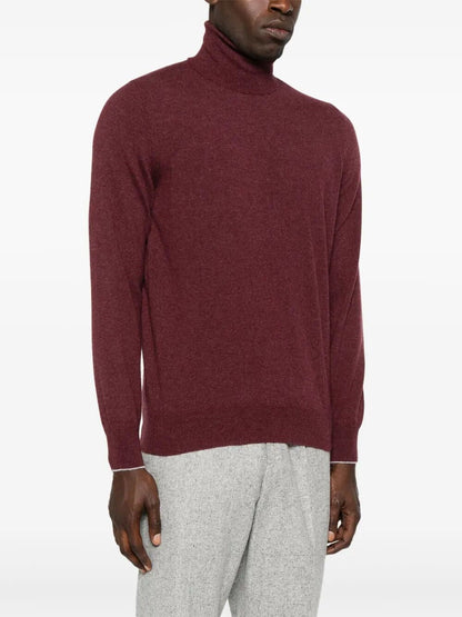 Brunello Cucinelli Men Cashmere Turtle-Neck Sweater by Luosophy