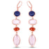 14K Rose Gold Plated 30.55 Carat Genuine Multi Stone .925 Sterling Silver Earrings  DestGlow