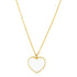 14k Yellow Gold High Polish Heart Pearl Paste Necklace by Bids.com