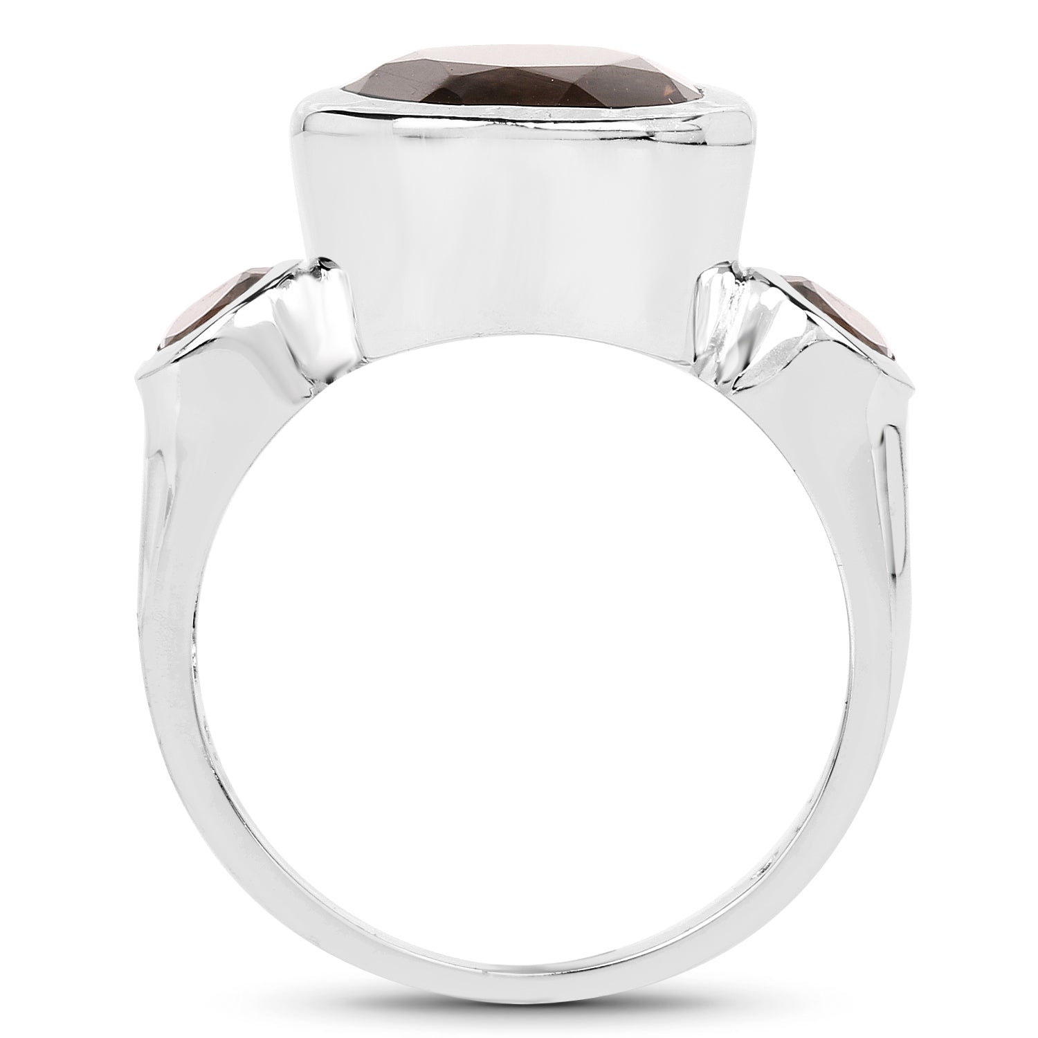 3.56 Carat Genuine Smoky Quartz .925 Sterling Silver Ring by Bids.com