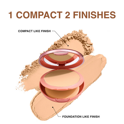 Lakme 9 To 5 Unreal Dual Cover Pressed Powder, 2 In 1 Compact + Foundation - 16 Sand