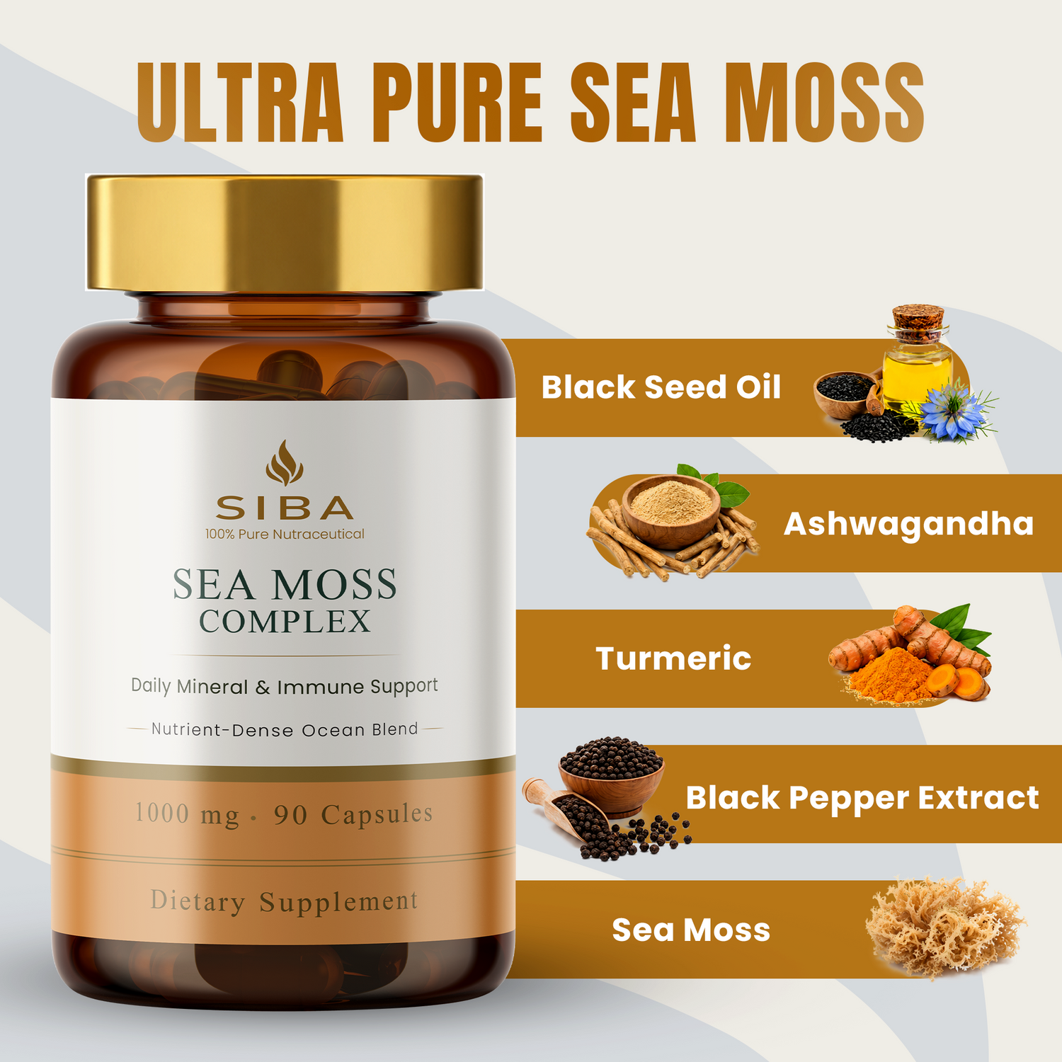 Sea Moss Capsules by Siba Vitamins Store