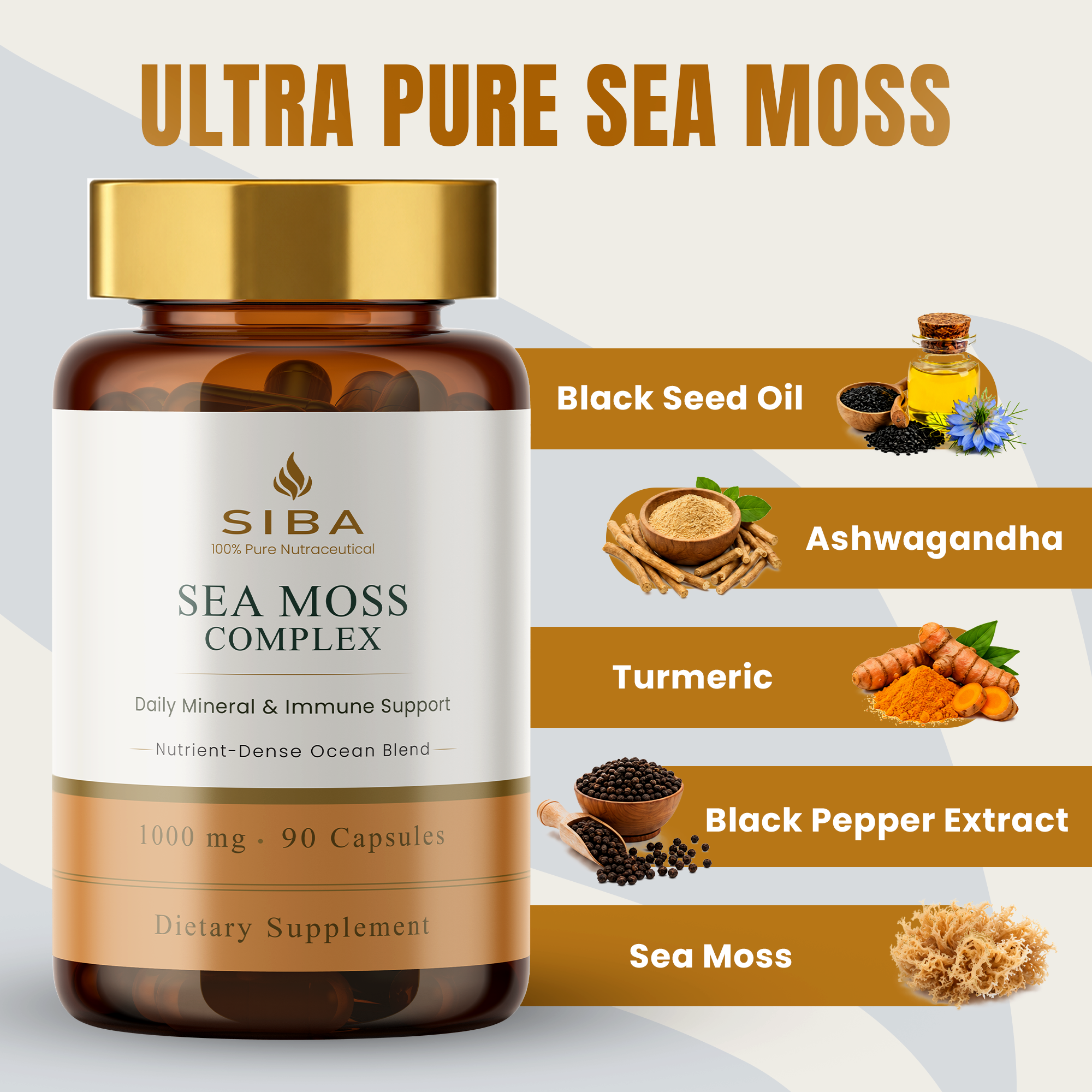 Sea Moss Capsules by Siba Vitamins Store