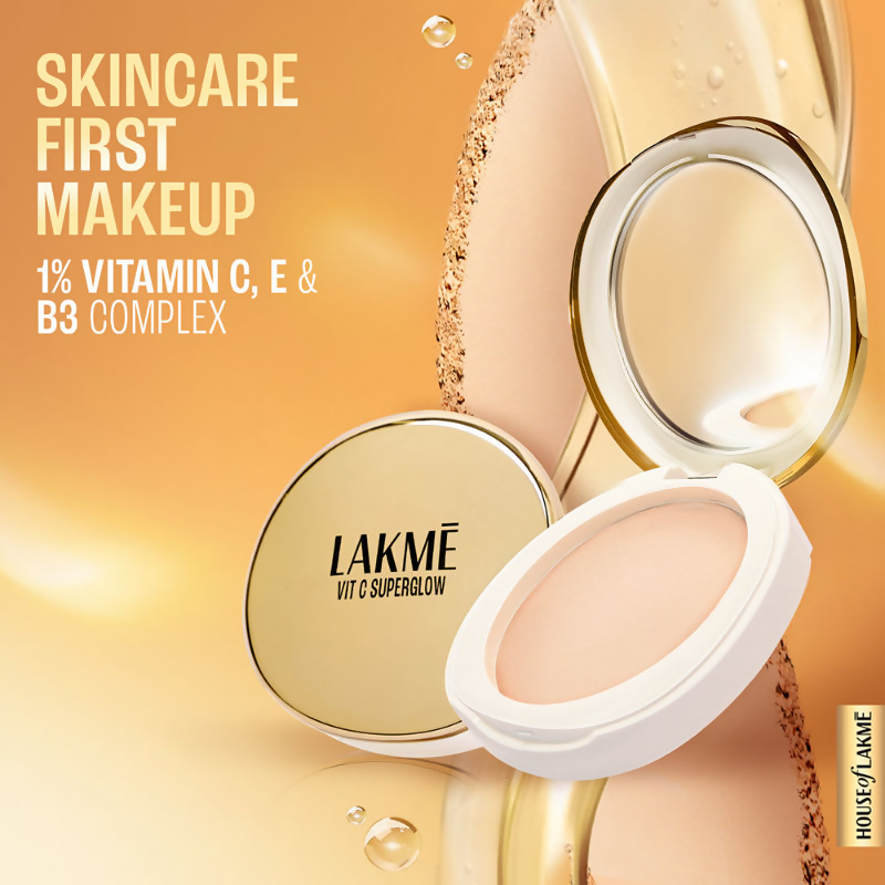 Lakme Vitamin C Superglow Skin Perfecting Compact with 1 % Vit C - Beige
