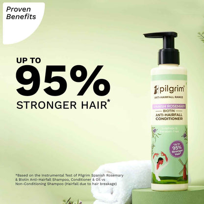 Pilgrim Spanish Rosemary &amp; Biotin Anti Hairfall Conditioner For Reducing Hair Loss &amp; Breakage