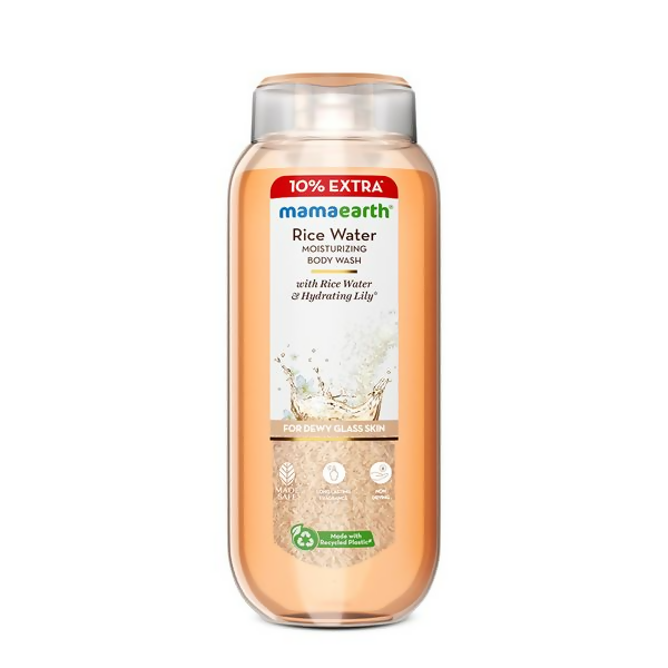Mamaearth Rice Water Moisturizing Body Wash with Rice Water &amp; Hydrating Lily For Dewy Glass Skin